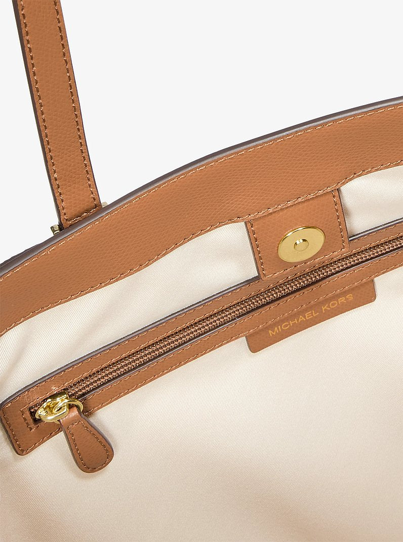 Grand cabas Taryn en cuir à logo Signature