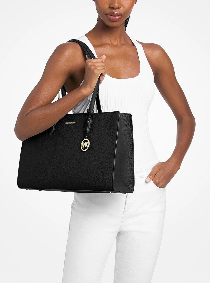 Cabas Scarlett de taille moyenne en cuir grainé