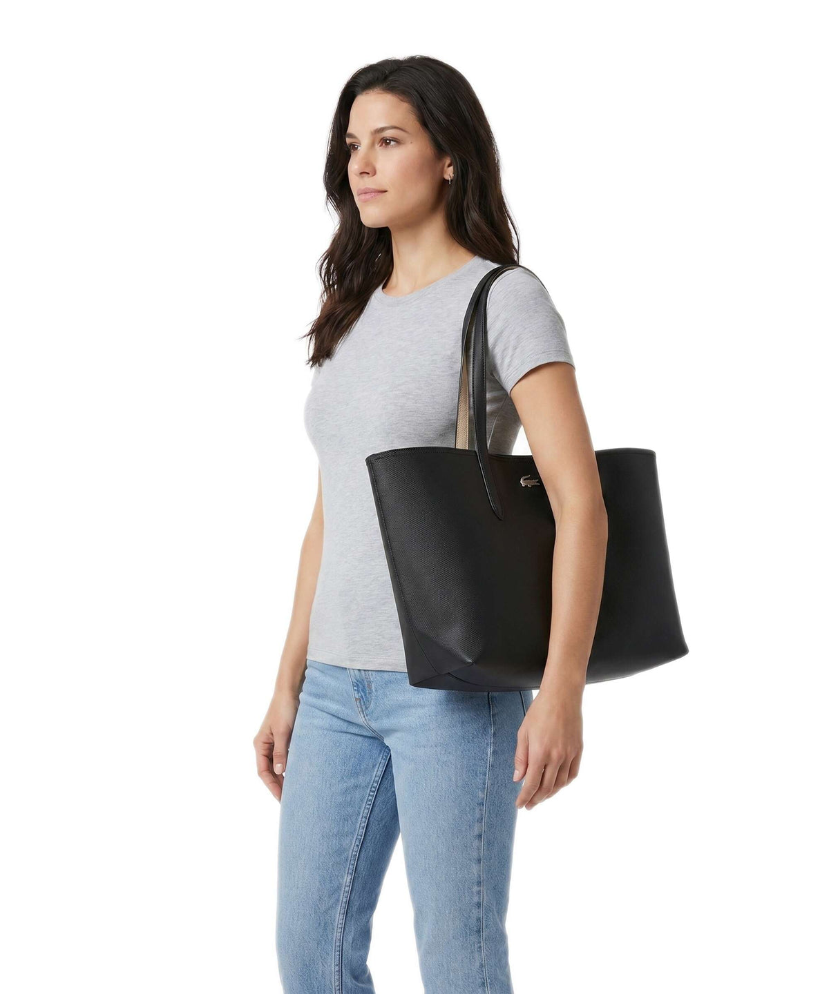 Lacoste Anna Boodschappentas noir/krema