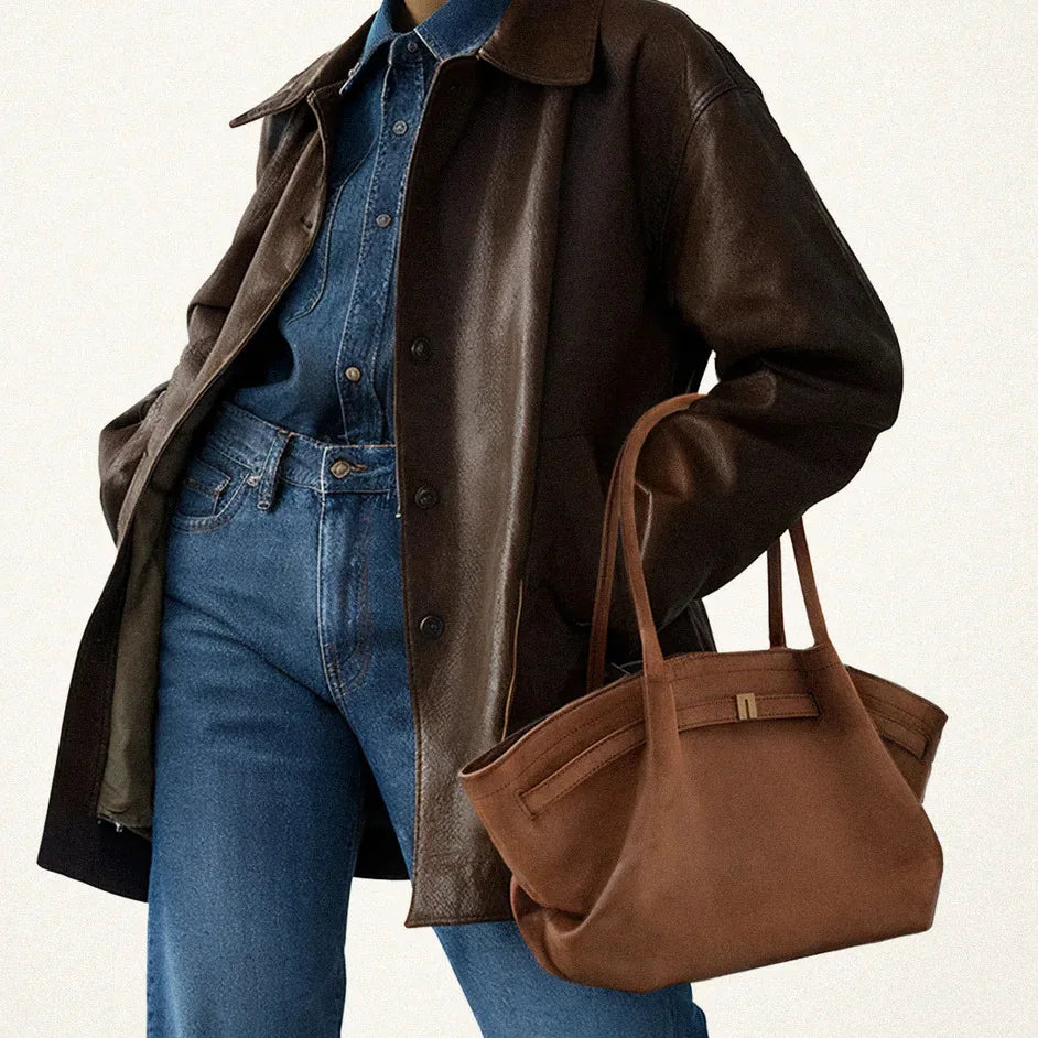 Sac à main épaule femme en faux daim