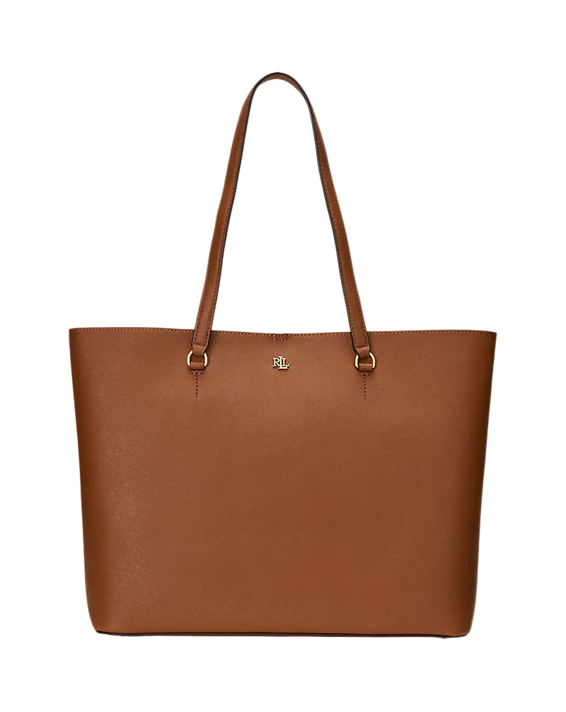 Grand cabas Karly cuir hachure croisée - Sable Lauren