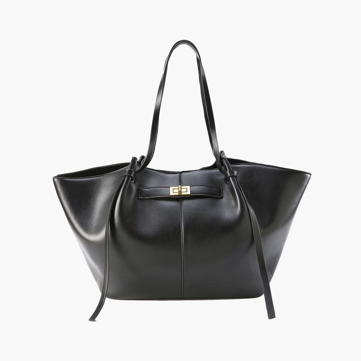 Sac cabas femme en cuir vegan, porté à l'épaule