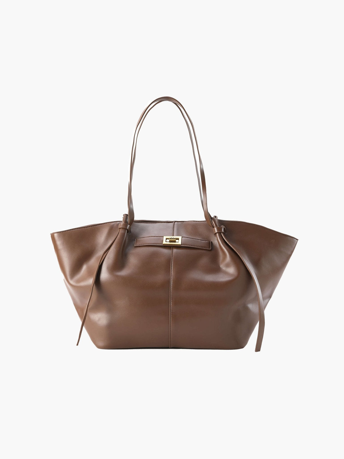 Sac cabas femme en cuir vegan, porté à l'épaule